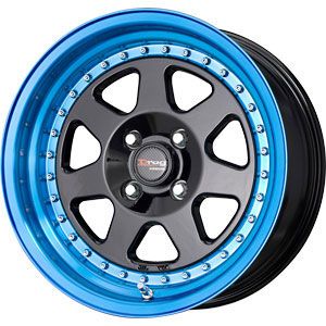 New 15X7 4 100 Dr 27 BLACK WITH BLUE TINT Wheel/Rim