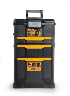 New Stanley Rolling Toolbox w Rubber Wheels Ball Bearing Slide Drawers