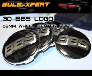 68mm BMW Carbon Fiber Wheel Rim Center Cap 4pcs Set 3D