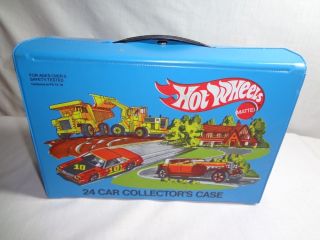 Vintage Antique 1980 Mattel Hot Wheels 24 Car Collectors Storage