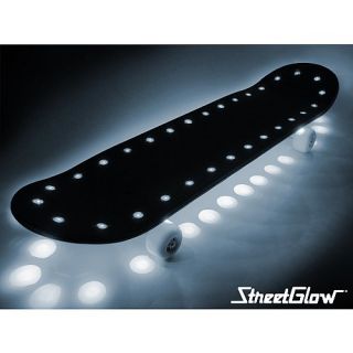 Streetglow White LED Skateboard Rechargeable Light Up ABEC 5 Speed