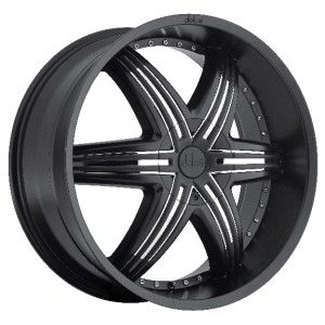 22 inch 22x9.5 dolce dc48 black wheels rims 6x5.5 6x139.7 +20 slx