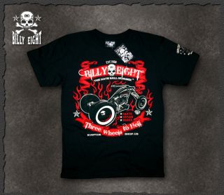 billy Eight★ Rockabilly Hot Rod Rock N Roll Biker Tattoo Herren T
