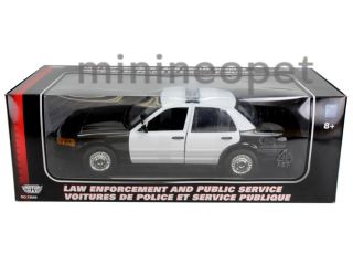 Motormax 2001 Ford Crown Victoria Unmarked Police Car 1 18 Black White