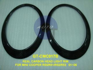 You are bidding on Real Carbon fiber Headlight eyelid cover for Mini