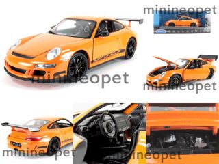 Porsche 911 997 GT3 RS 1 18 Diecast Orange with Black Wheels
