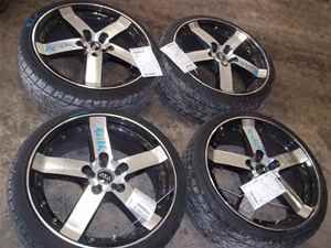 Set of Black ASA Wheels and 225 35 R19 Tires LKQ