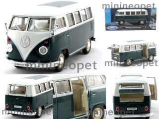 Welly 1962 62 VW Volkswagen Classical Bus 1 24 Diecast Green