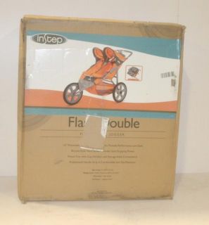 Instep Orange Flash Fixed Wheel Double Jogger Stroller 11 AR208