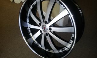New Redsport 77 22 Black and Machine Wheels with New Tires