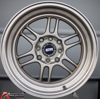 15x8 5 Str 515 4x100 Matt Bronze Wheel Fit Scion XA XB Acura Integra