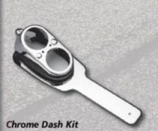 Chrome Dash Speedometer Tachometer Kit Fits Harley FX 77 84