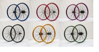 20 Coloured BMX Wheels 20 Pair Front and Rear Set