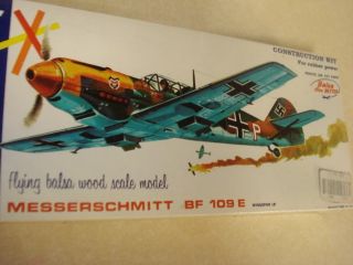 Comet Messerschmitt BF 109E Flying Balsa Wood Scale Model Airplane Kit