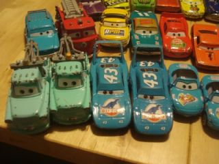 Disney Pixar Diecast Cars McQueen Mater 106 Total Cars Trucks