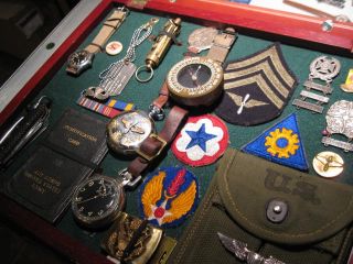 PERSONAL ITEMS OF WWII SGT JONES MECHANIC + 101ST AIRBORNE