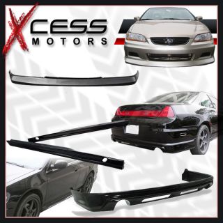 01 02 Honda Accord 2dr Coupe OE Type Front Rear Bumper Lip Side Skirt