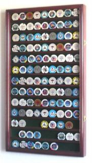 Coin Poker Casino Chip Display Case Cabinet Wal Lrack