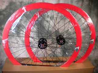 New Origin 8 Track Fixed Gear Wheelset Red Fixie SS