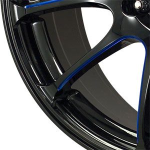 New 18X8 5 100 Illusion Black Ball Cut Black Wheels/Rims