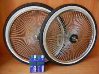 20 Lowrider Bicycle 140 Spoke Wheel Package Rims Tires and Tubes