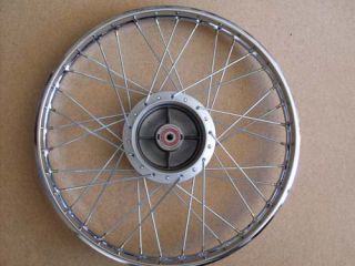 You are bidding on a complete FRONT wheel (1.20x17) as shown