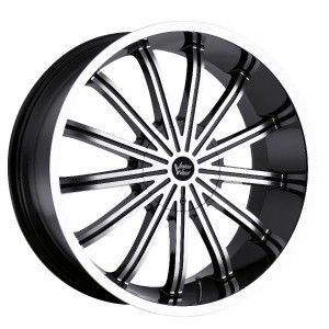 24 inch Vision Xtacy Black Wheels Rims 5x115 8