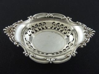 Exquisite Vintage Gorham Sterling Silver Reticulated Nut Dish