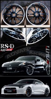 Advan RS D Wheel Rim 20 20x9 20x10 5 Skyline GTR R35 350Z 370Z G35