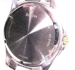 Bulova Marine Star Black Dial Bezel Steel Watch Women