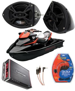 Sea Doo PWC Rockford Marine Audio Amplifier Speaker Box w P152 Speaker