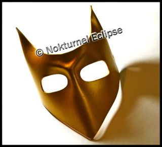 Gold Leather Devil Mask Mardi Gras Masquerade Costume