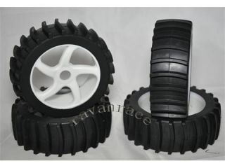 Spoke Rim Desert Paddle Sand Wheels Tyre Tires 1 8 RC Car Buggy 4pcs