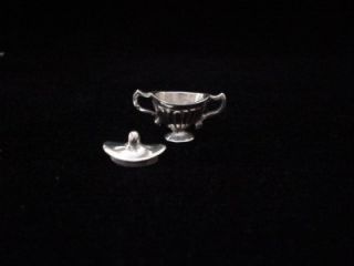 Solid Sterling Miniature Tea Set with Sterling Tray Vintage Antique