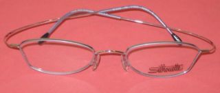 Silhouette 6520 Titanium Eyeglass Frames Silver Blue