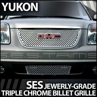 2007 2012 GMC Yukon Ses Chrome Punch Grille Top Bottom