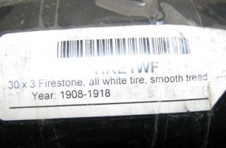 All White Smooth Firestone Tire Set of 4 Two 30x3 Two 30x3 1 2 Model T