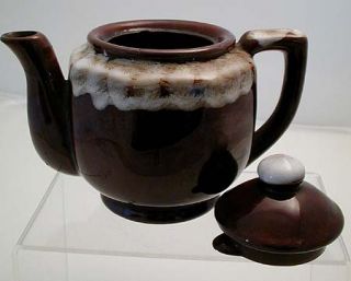 Cool 1950 Ski Chalet Cafe Chocolate Brown Snow Capped Teapot
