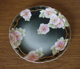 ANTIQUE ROSENTHAL MIRAMARE BAVARIA FLORAL PLATE WITH SCALLOPED RIM