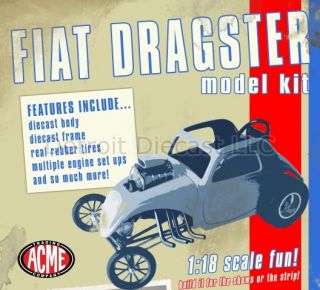 18 Acme 1940s Altered Fiat Dragster Diecast Model Kit