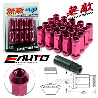 Muteki SR48 Extended Wheel Rim Long Tuner Lug Nut 12x1 5 Pink M12 P1 5