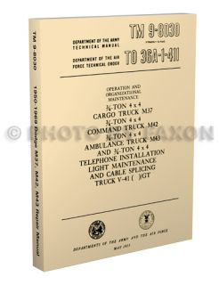 1950 1969 Dodge M37 M42 M43 M201 Repair Shop Manual TM 98030 Military