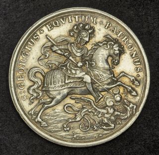 1780, Kindom of Hungary. Large Silver St. George Show Thaler Coin. R