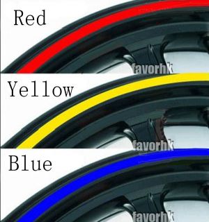 16 Car Yellow Tape Motorcycle Wheel Rim Decal Stickers