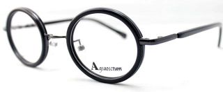 Unisex Vintage Retro Oval Round Black Gray Optical Eyeglass Frame RX