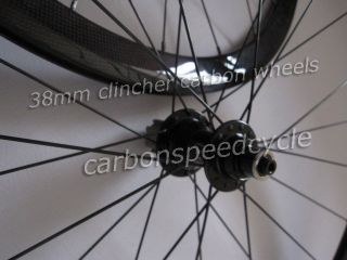 Light Weight 38mm Clincher Carbon Wheels with Novatec Hub A291SB
