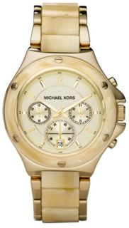 New Michael Kors MK5449 Acetate with Gold Tone Ladies Watch Original