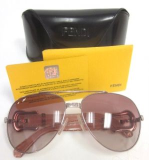 Auth Fendi Rose Lens Buckle Detail Sunglasses FS411 601