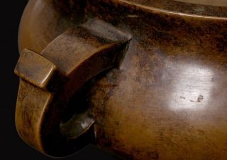Antique China Ming Dynasty Xuande Tripod Bronze Censer Insence Burner