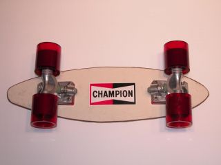 Vintage Skateboard RARE 1970s Advertising Champion Spark Plugs